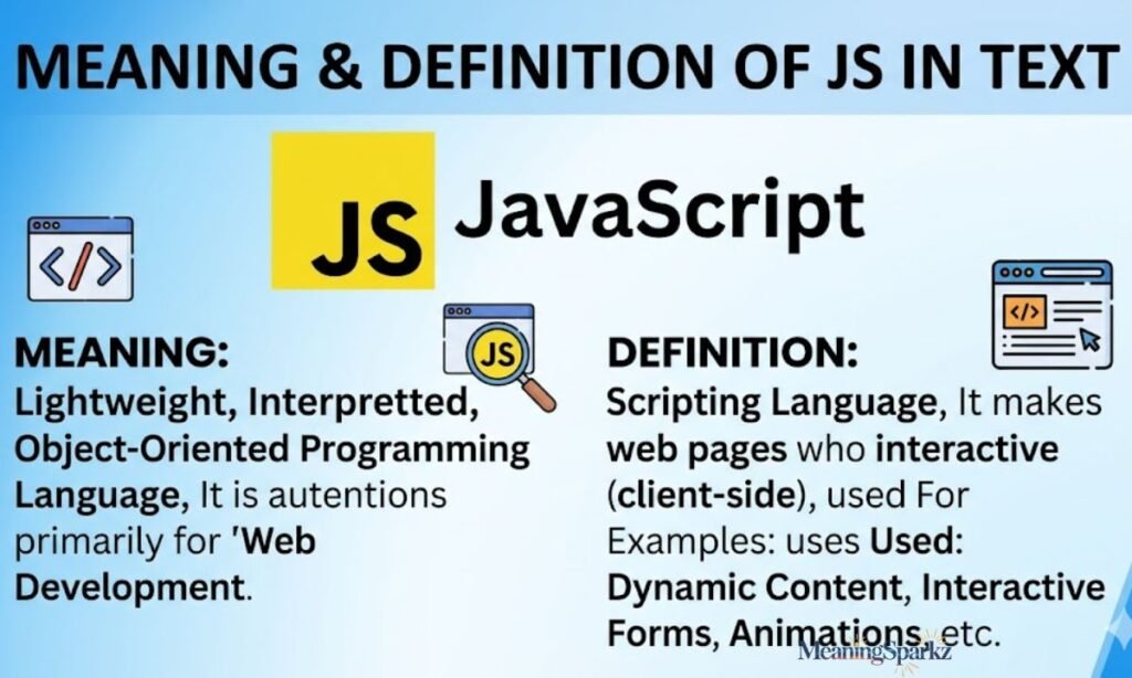 Meaning & Definition of JS in Text