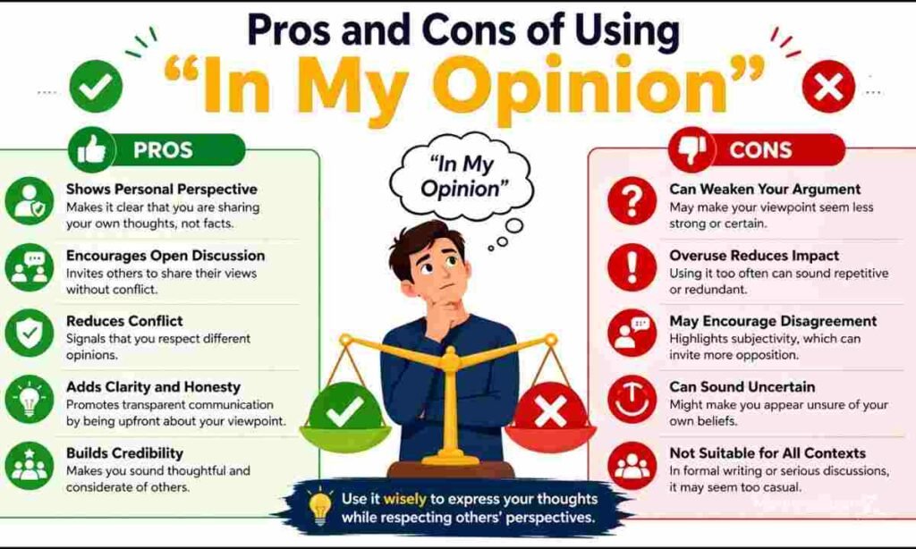 Pros and Cons of Using In My Opinion (1)