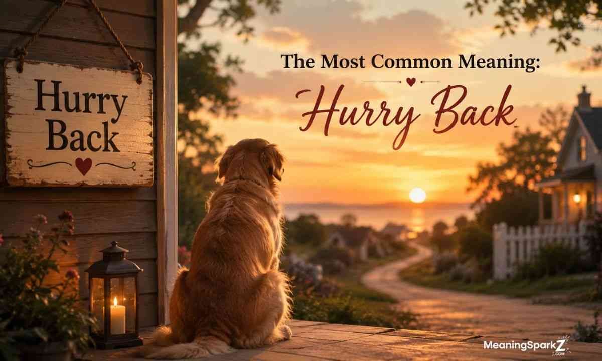 The Most Common Meaning Hurry Back (1)