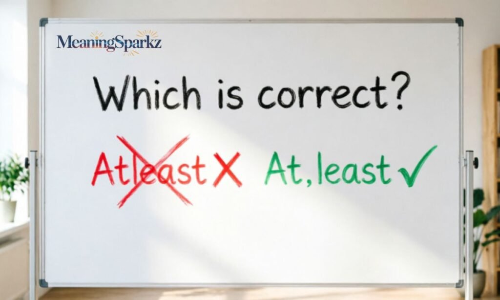 Atleast or at least meaning