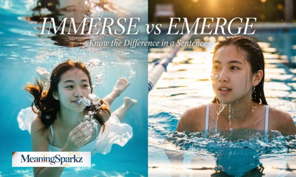Immerse or emerge in a sentence