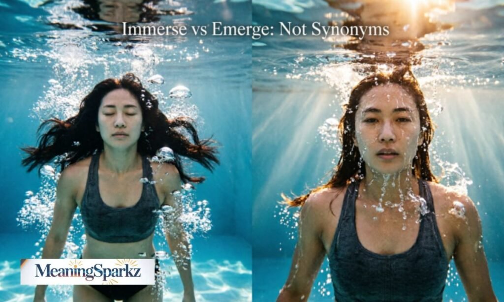 Immerse or emerge synonym