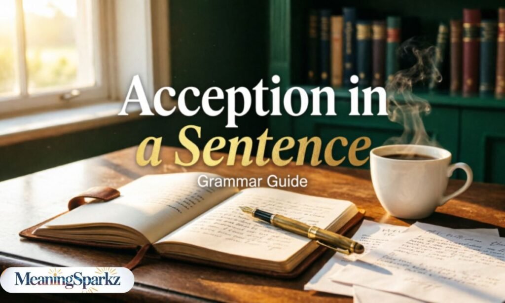 Acception in a sentence