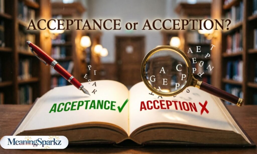 Acception or acceptance