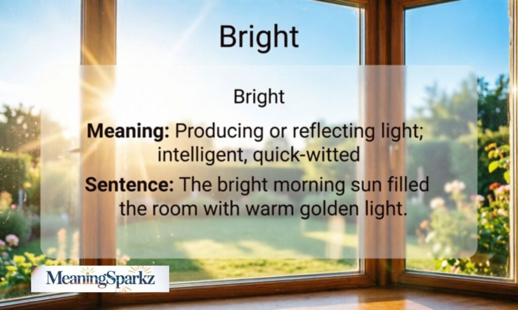 Bright meaning and sentence