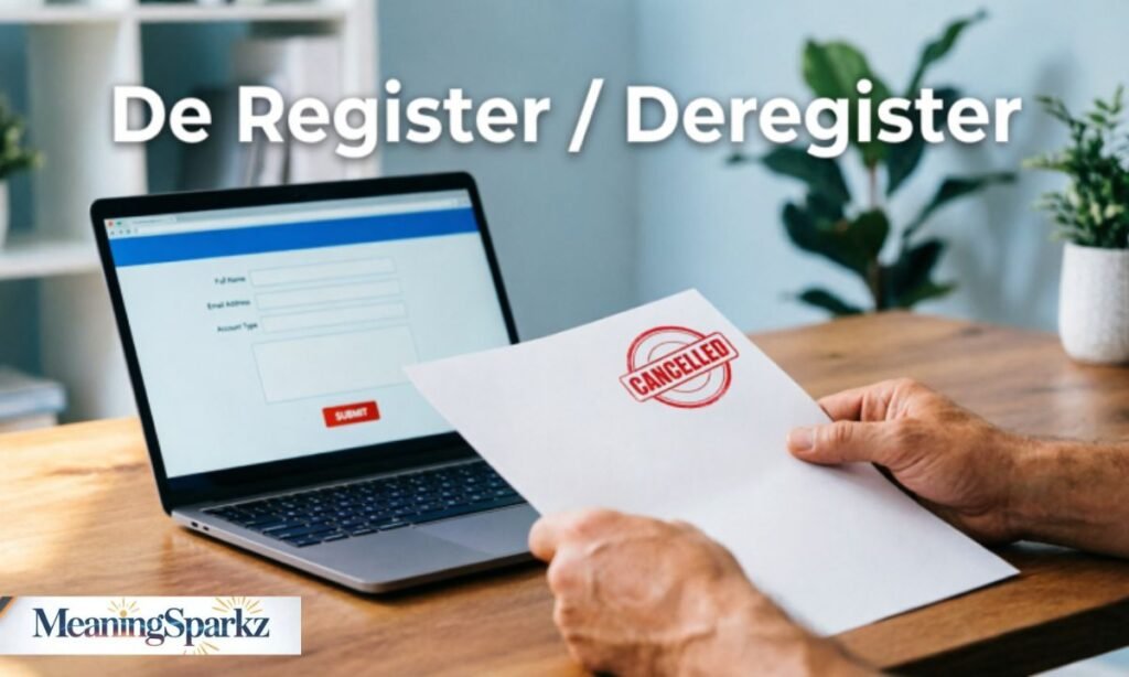 De register or deregister