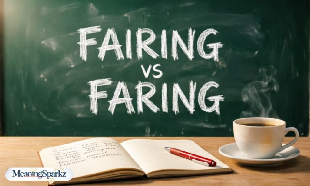 Fairing or faring slang
