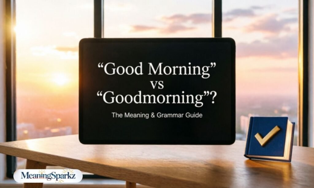 Good morning or goodmorning meaning