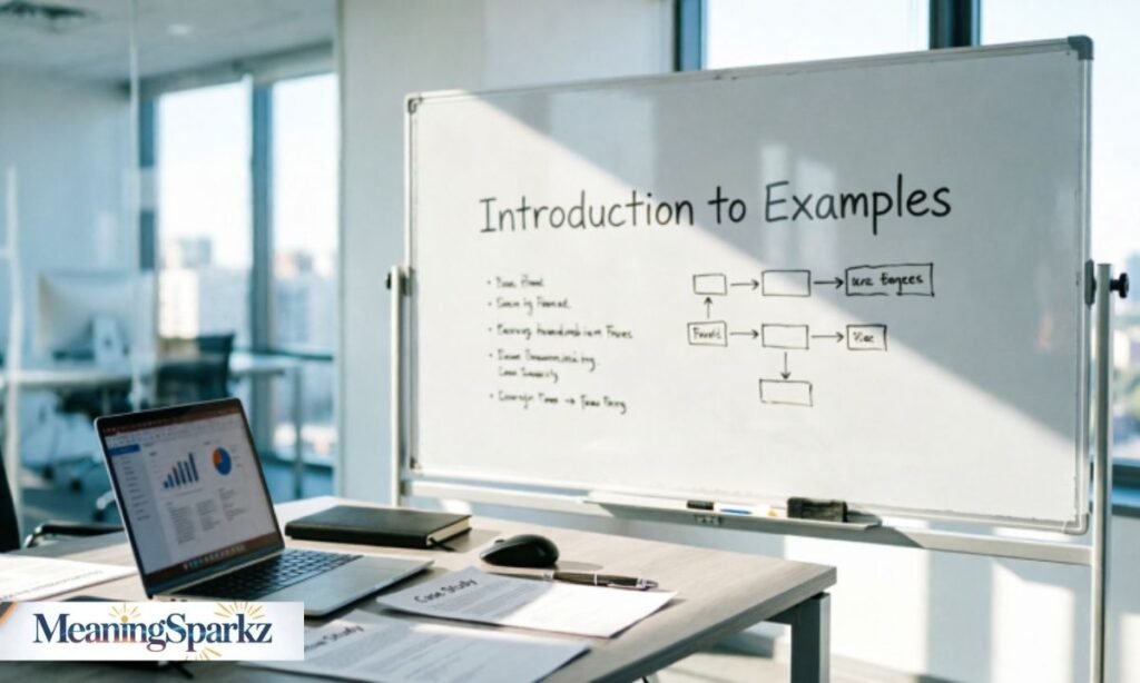 Introduction to or introduction of examples