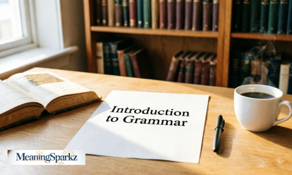 Introduction to or introduction of grammar