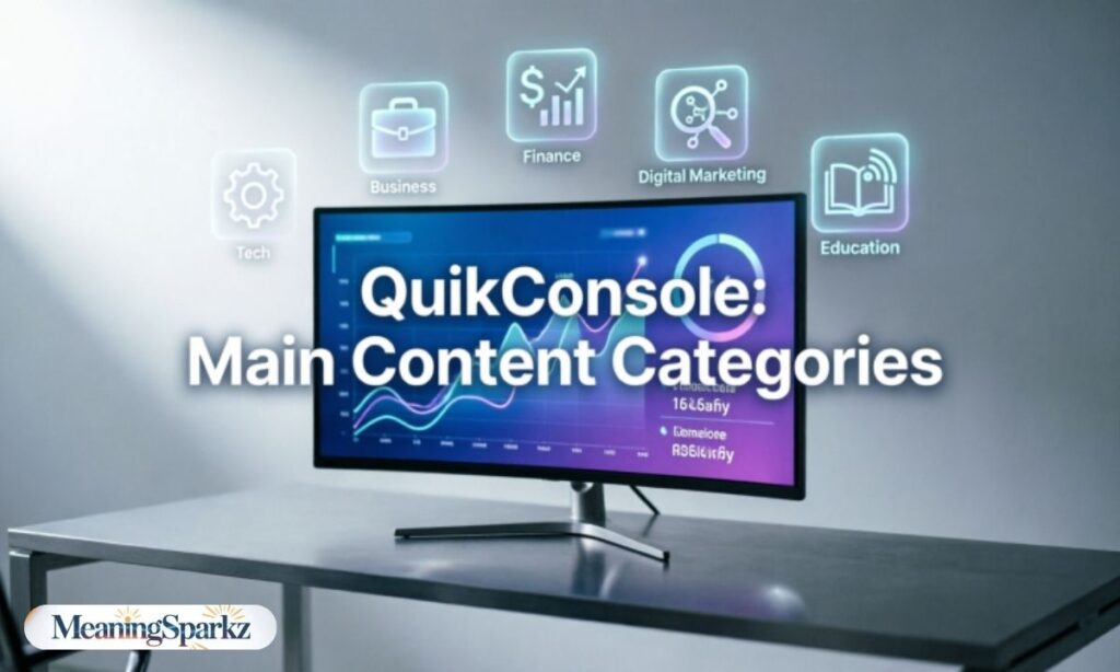 Main Content Categories Found on QuikConsole com