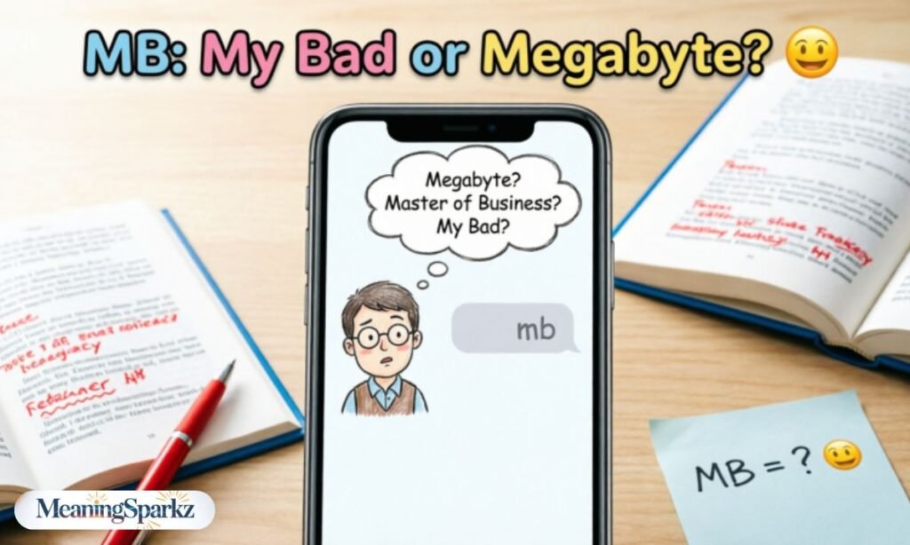 Mb meaning in text funny