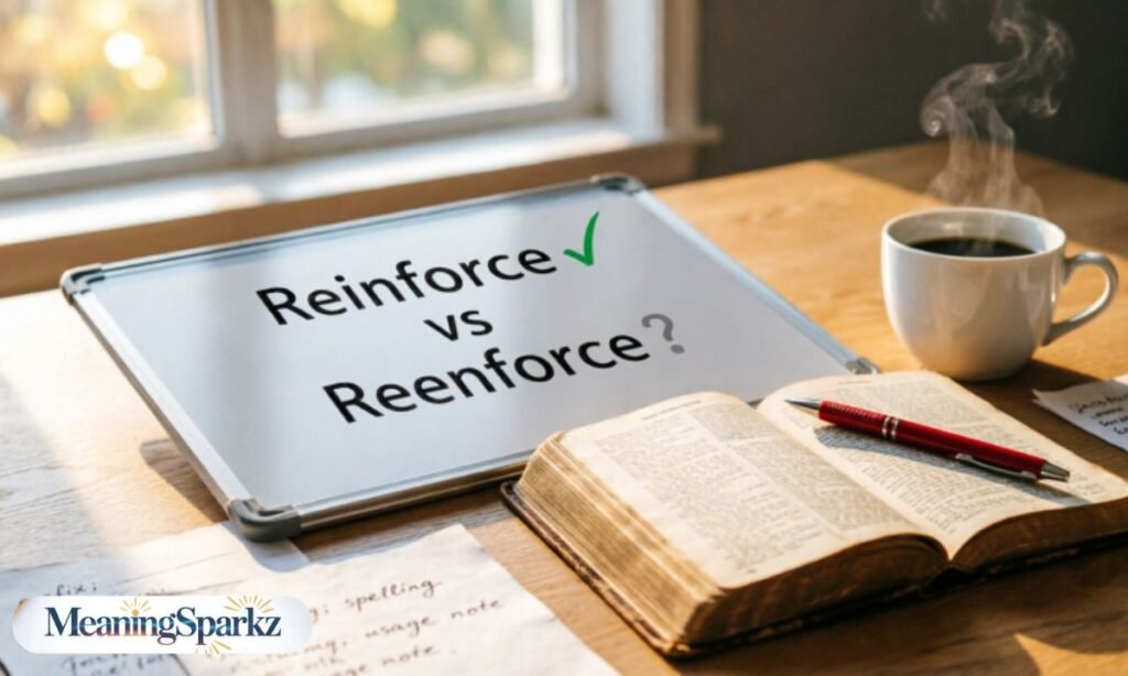 Meaning of Reinforce vs Reenforce
