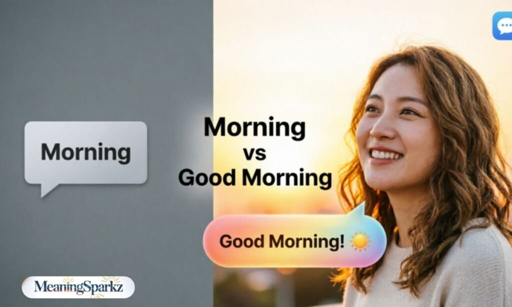 Morning vs good morning from a girl