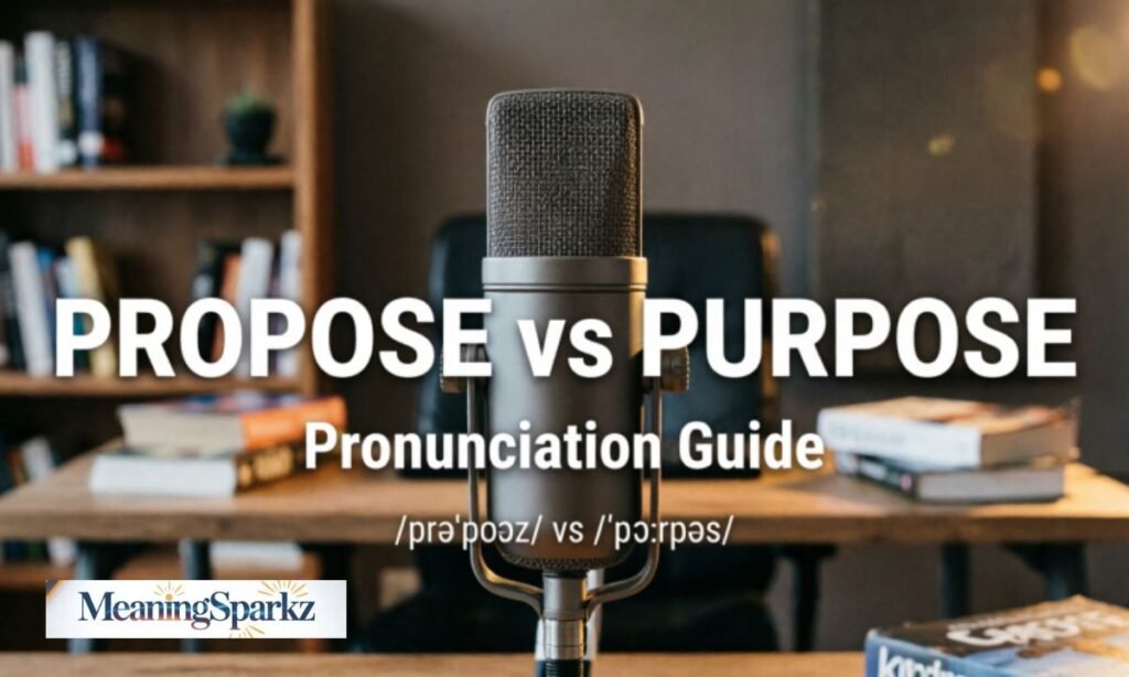 Propose vs purpose Pronunciation