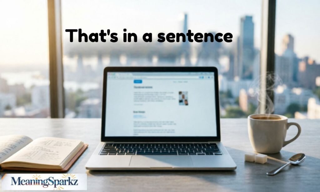 Thats in a sentence