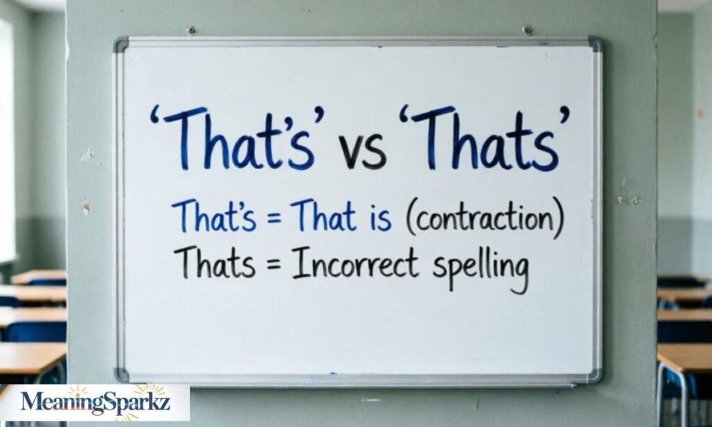 Thats or thats grammar