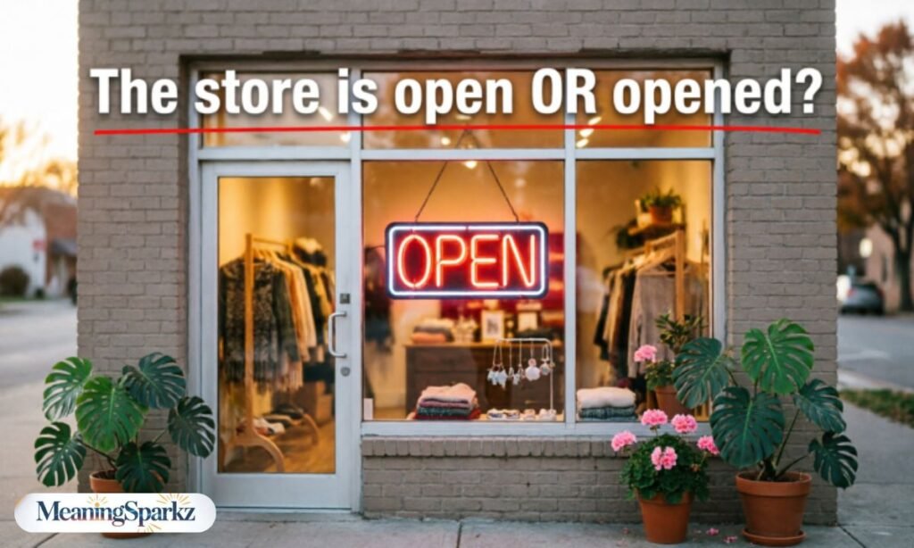 The store is open or opened