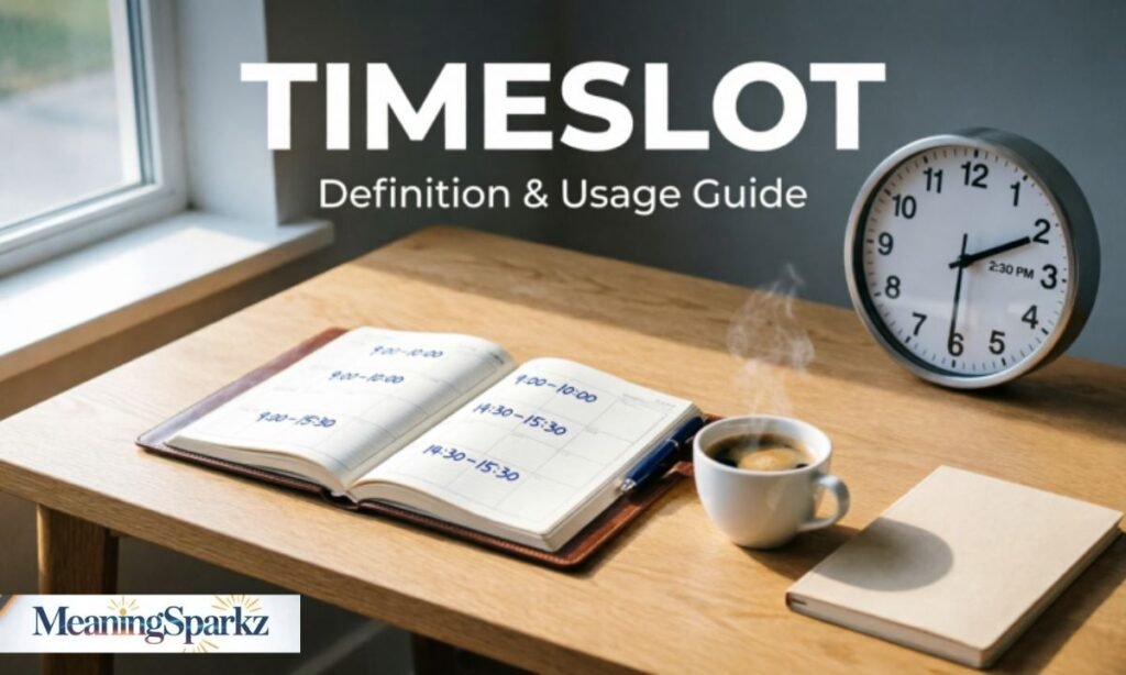 Timeslot merriam webster