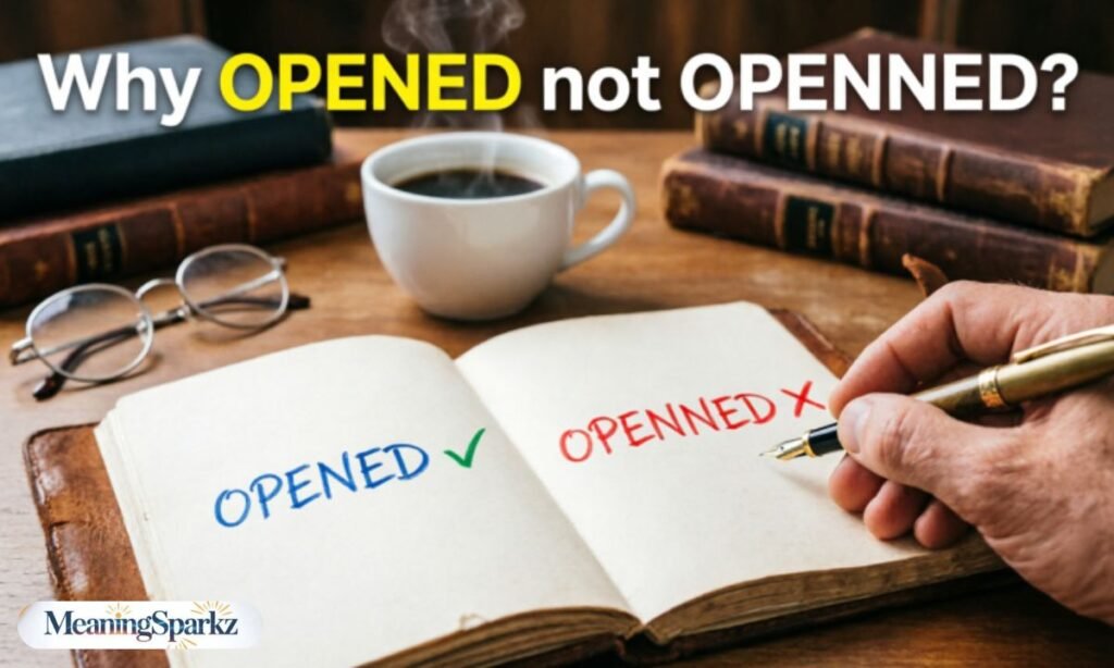 Why opened not openned