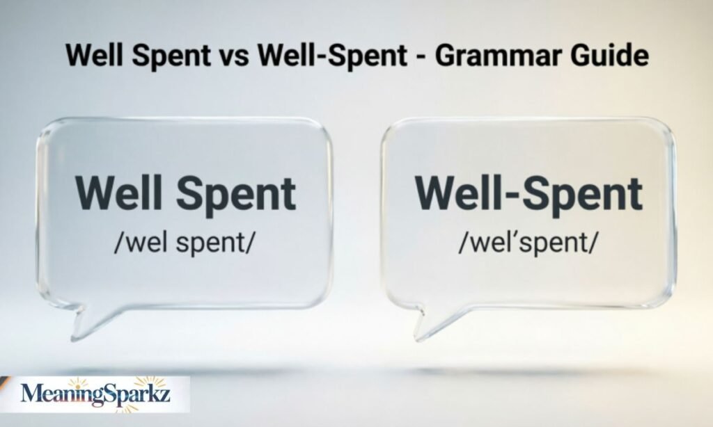 well spent or well-spent